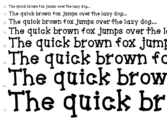 Bracketeer font waterfall