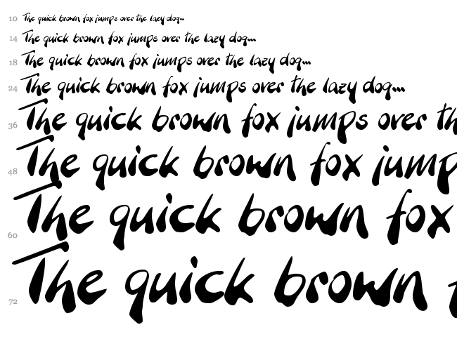Branching Mouse font waterfall
