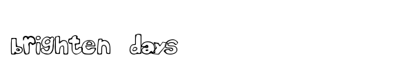 Brighten Days font