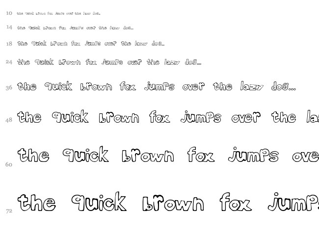 Brighten Days font waterfall