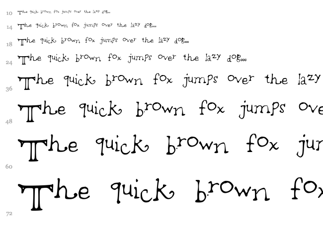 Bright Future font waterfall