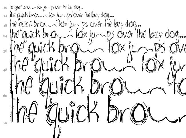 Brown Bear Funk font waterfall