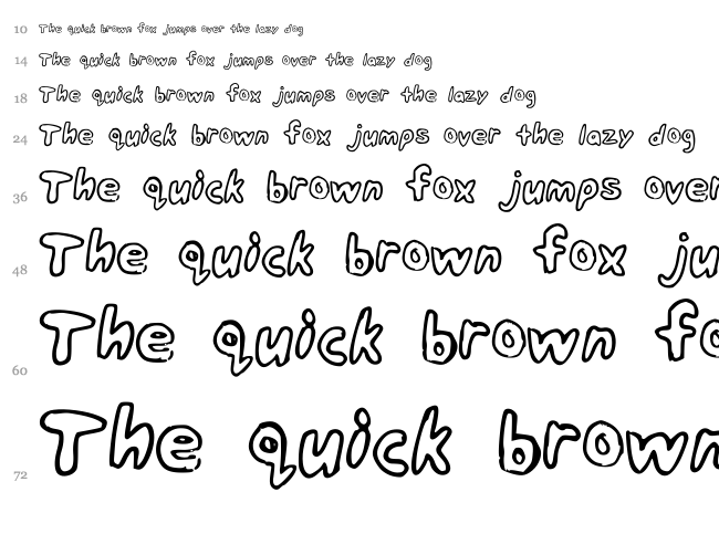 Bubble Bath font waterfall