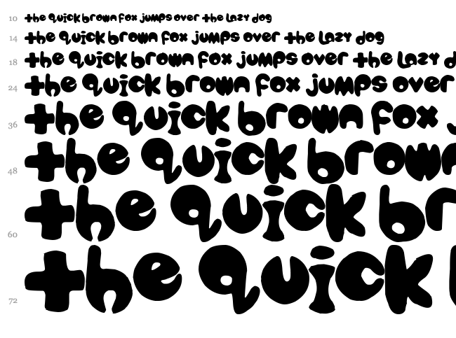 Bubbletea font waterfall