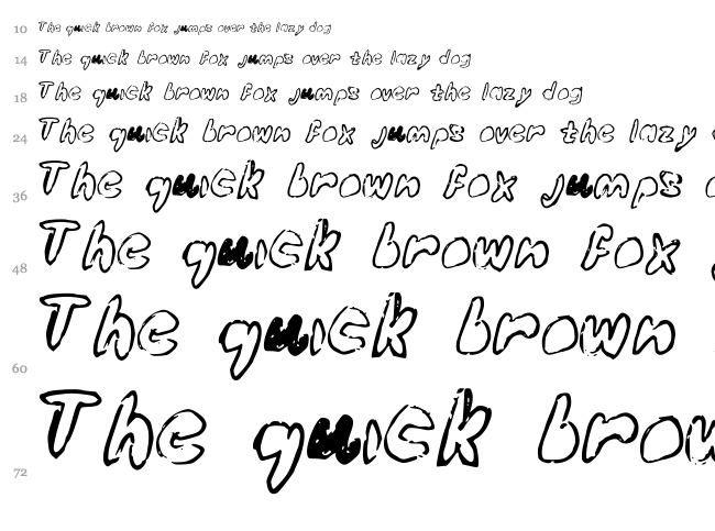 Bubbleubble Kicks Some Ass font waterfall