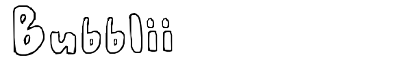 Bubblii font