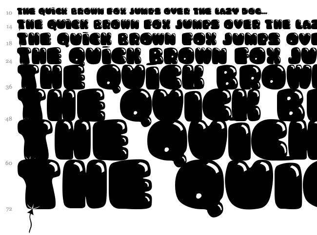 Bumbazoid font waterfall