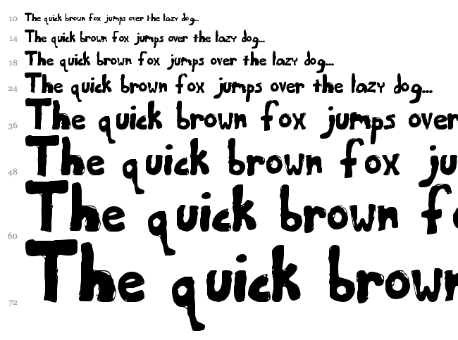 Bumpy Road font waterfall