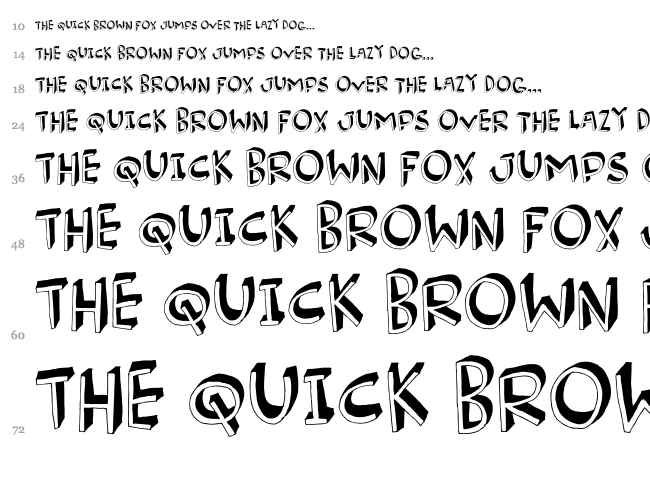 Burger Frog font waterfall