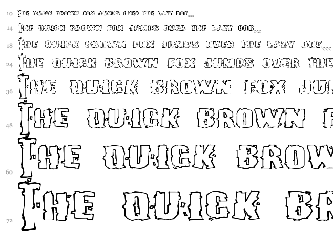 Burlesque font waterfall