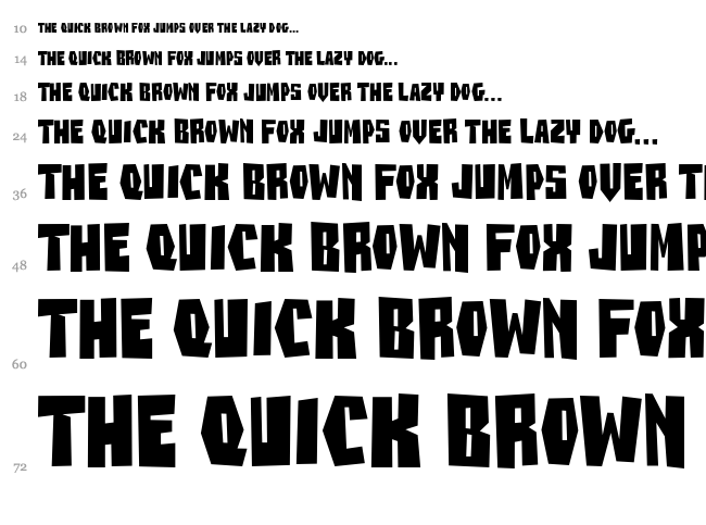 Buzz Saw AOE font waterfall