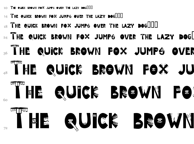 Byte Caps font waterfall