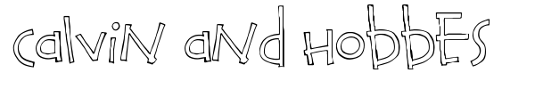 Calvin and Hobbes font