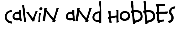 Calvin and Hobbes font preview