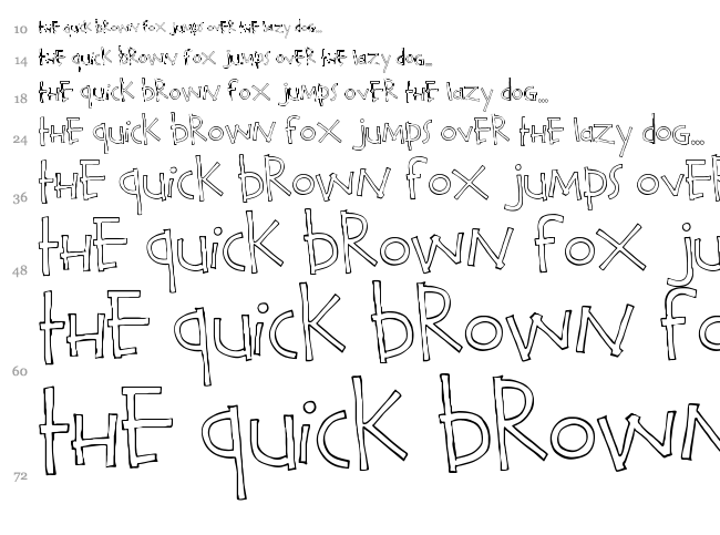 Calvin and Hobbes font waterfall