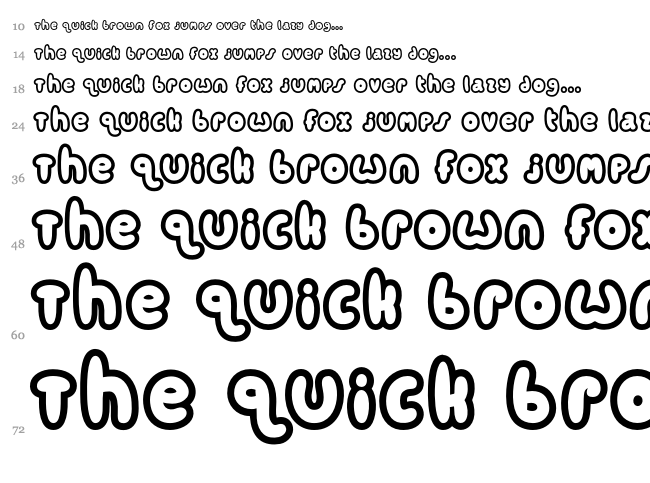 Candy Coloured Clown font waterfall