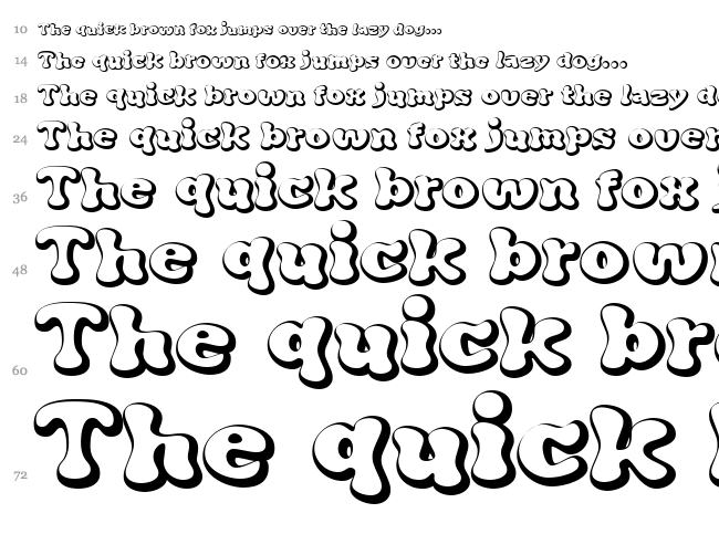Candy Pop! font waterfall