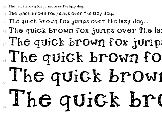 Candy Randy font waterfall
