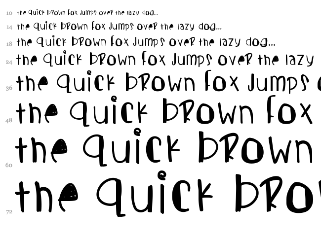 Candy Cutes font waterfall