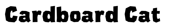 Cardboard Cat font preview