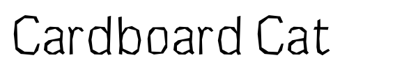 Cardboard Cat font preview
