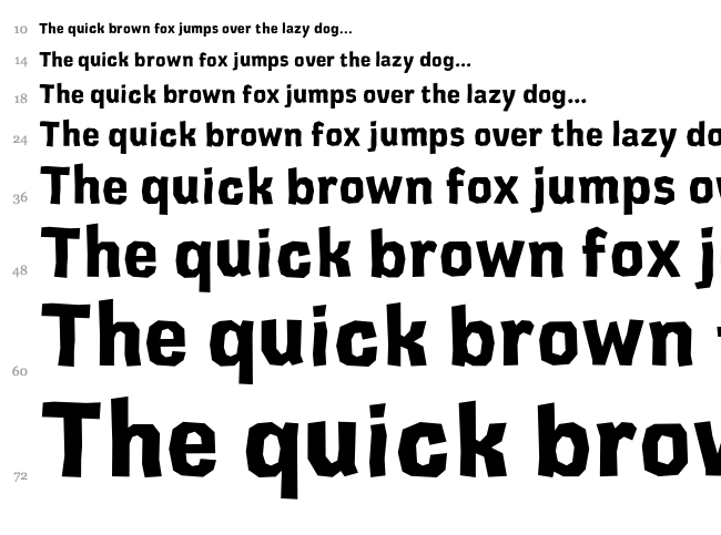 Cardboard Cat font waterfall