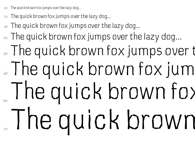 Cardboard Cat font waterfall