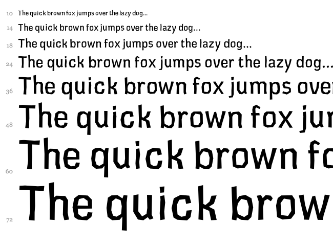 Cardboard Cat font waterfall