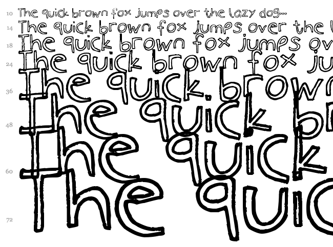 Carla Outline font waterfall