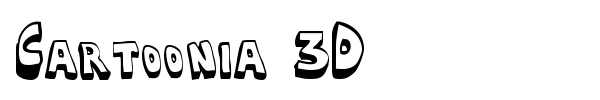 Cartoonia 3D font
