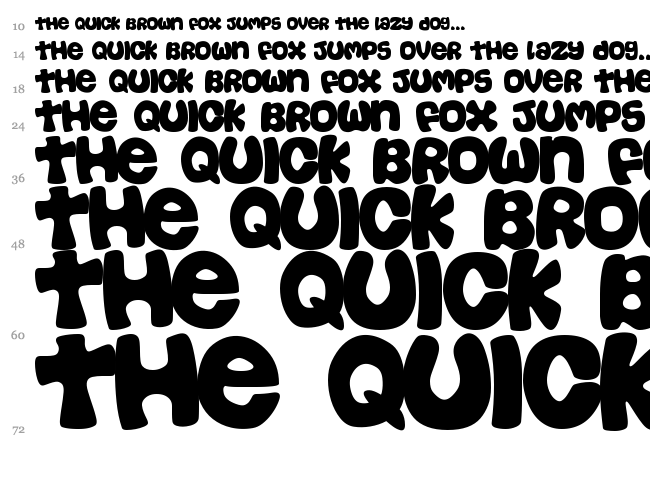 Casual font waterfall