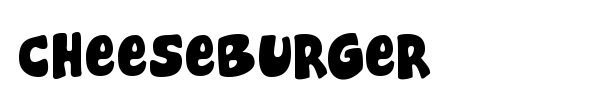 Cheeseburger font