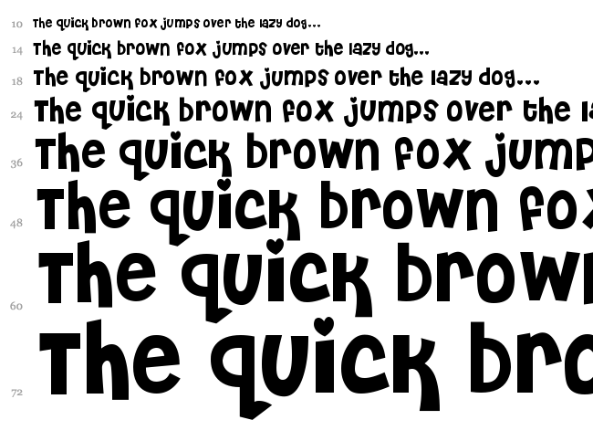 Cheri font waterfall