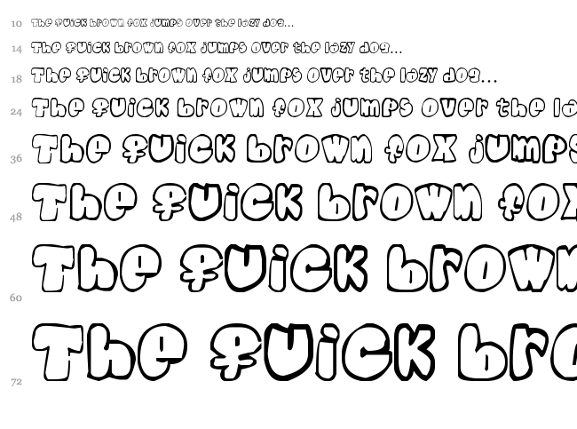 Child font waterfall