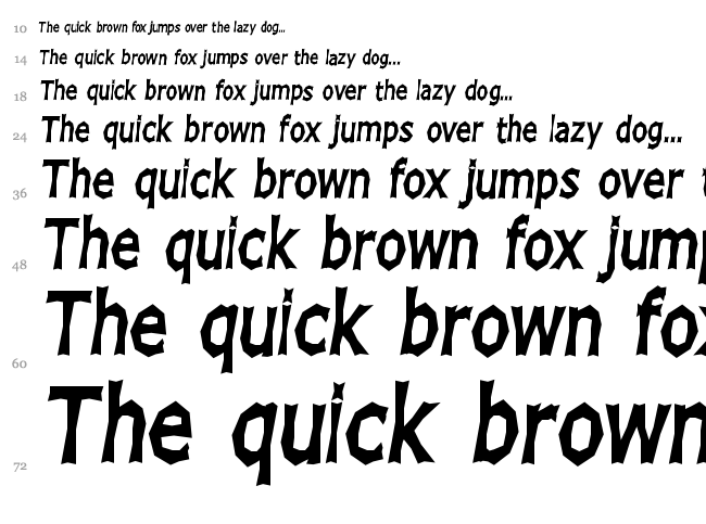 Chizz font waterfall