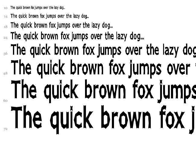 Chizz font waterfall