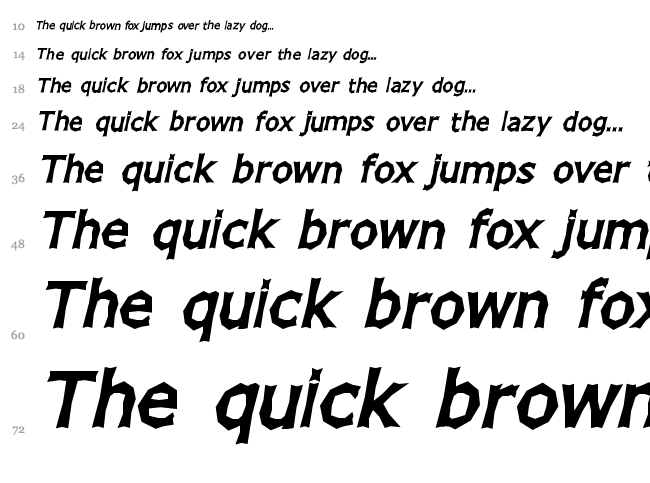 Chizz font waterfall