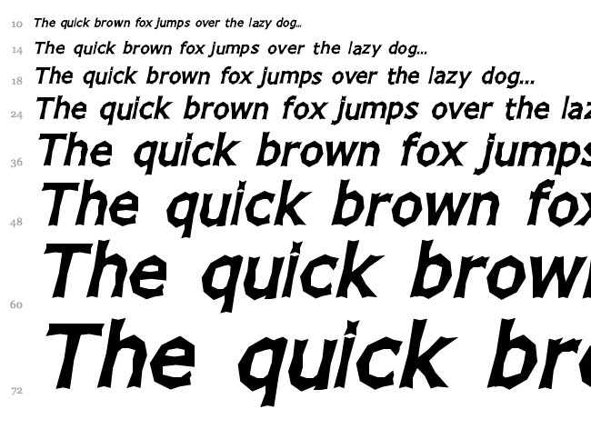 Chizz font waterfall