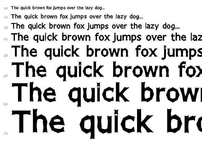 Chizz font waterfall