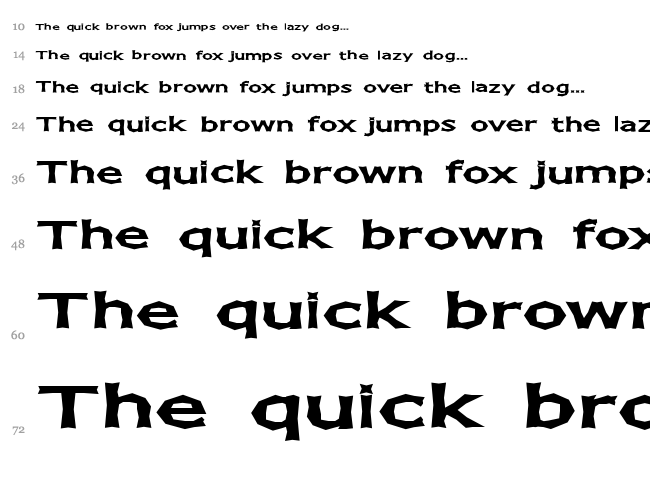 Chizz font waterfall