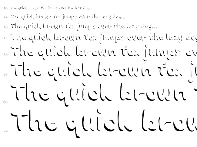 Choko font waterfall