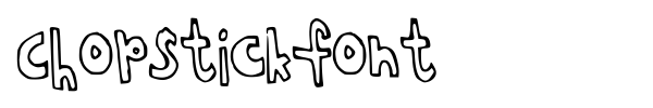 Chopstickfont font preview