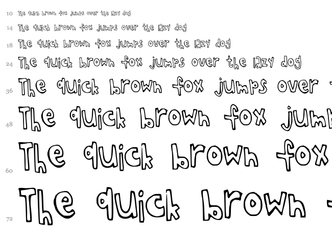 Chopstickfont font waterfall
