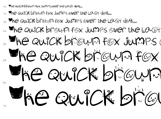 Churli Cute font waterfall