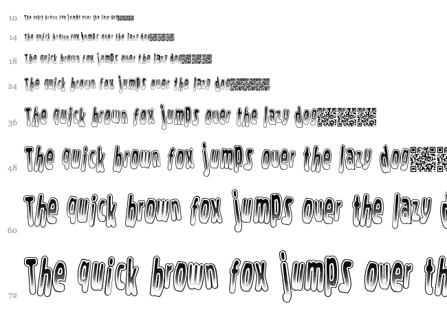 Circus Party font waterfall