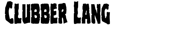 Clubber Lang font preview