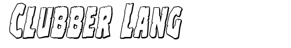 Clubber Lang font preview