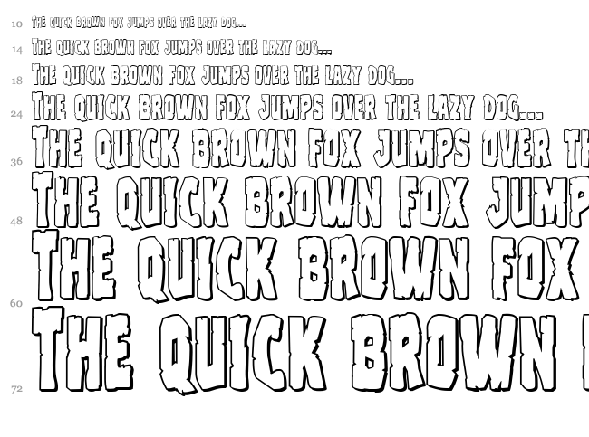 Clubber Lang font waterfall