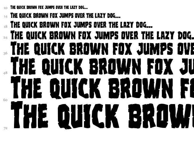 Clubber Lang font waterfall