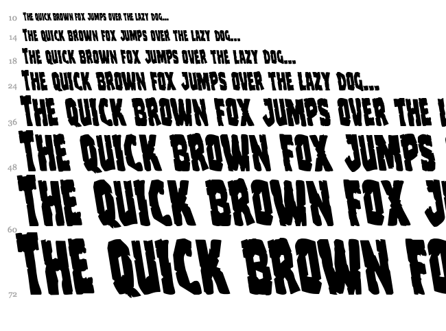 Clubber Lang font waterfall
